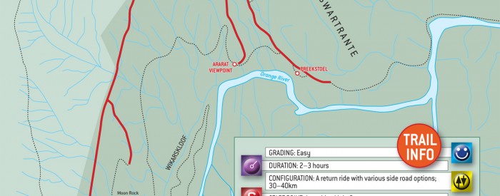 Augrabies Falls National Park NORTHERN CAPE MTB ROUTES MAP