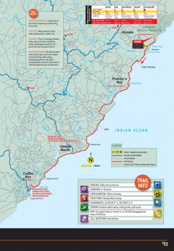 Wild Coast Hluleka Nature Reserve EASTERN CAPE MTB ROUTES MAP